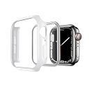 FRESHCLOUD Apple Watch ケース アップルウォッチ保護カバー Series 6/Series SE/Series 5/Series 4 44mm 40mm用 ケース 傷防止 耐衝撃 超軽量 日本旭硝子材 全面保護 一体型ではなく分離型ケース (40mm, 白)