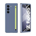 ケース Galaxy Z Fold5 / W24携帯,手帳型 強化ガラス膜 肌にやさしい感触 ペン ワイヤレス充電 薄型 超軽量 指紋防止 ヒンジ保護 つや消し...