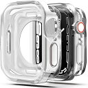 (2個入り)NINKIコンパチブル Apple Watch 保護ケース 45mm Apple Watch 9 7 8 ケース iWatch 45mm TPU材質 直角エッジデザイン 背面カバー 柔軟 衝撃保護 装着簡単 アップルウォッチ 45mm シリーズ 9 7 8 カ(2)