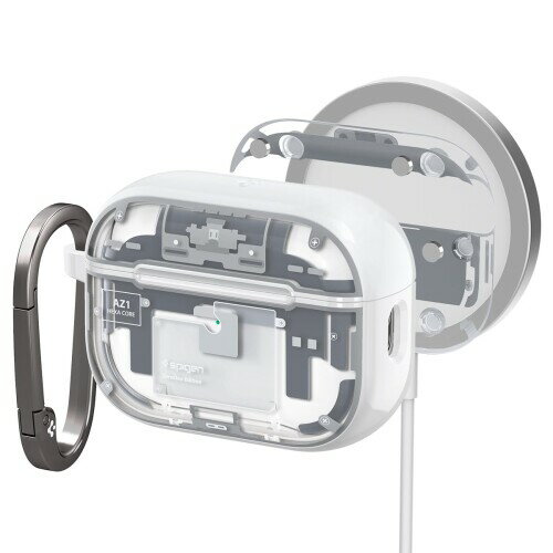 Spigen Airpods Pro 2 ケース MagSafe対応 マグネット搭載 黄変なし 2重構造 米軍MIL規格取得 耐衝撃 すり傷防止 マグセーフ 適用カバー ワイヤレス充電対応 ウルトラハイブリッドマグ ACS07423 (ゼ