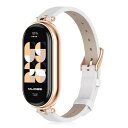 (LanQii) レザーバンド Xiaomi Smart Band 7 / Xiaomi Mi Band 7 対応 バンド ベルト ソフト 柔軟性 ビジネス風 ...