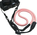 (INPON) カメラストラップ ネックストラップ 長さ調整可能 クライミングロープ製 ミラーレス一眼/コンパクトデジタルカメラ用 ピンク