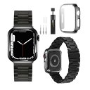 CABOBE コンパチブル Apple Watch バンド 49mm 45mm 44mm 41mm 40mm 保護ケース付き アップルウォッチ カバー メッキ柔...