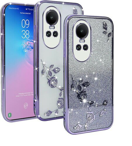 OPPO Reno 10 Pro 5G / Reno 10 5G ケース『AFINER』新型 軽量 超薄型 TPU ( 透明なグリッターカバー ) OPPO Reno 10 Pro 5G / Reno 10 5G 専用 キラキラ輝くスマホケースで超薄くて衝撃に強い 擦り傷防止 レン