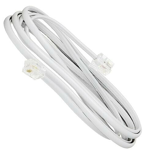 電話コード ライン *1 長さ2m RJ11 6P2C 電話線 ホワイト 屈曲に強い高耐久仕様 コネクター 電話コード ライン *1 長さ2m RJ11 6P2C 電話線 ホワイト 屈曲に強い高耐久仕様 コネクター