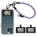 (GOOLEESION) スマホ ハンドストラップ スマホストラップ スマホ ストラップ 手首 ハンドストラップ 電話スリング 落下防止/紛失防止 長さ34cm 直径7mm 全スマートフォンモデル対応 (紫+花)