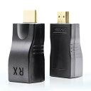 HDMI エクステンダー 延長器 送受信機 TX/RX 4K2K 1080P 3D CAT イーサネットアダプタ (ブラック) 安定転送距離30m オーディオビデオ フルHD HDCP Cat5-Cat6 イーサネットケーブル 伝送ロスレスシグナ