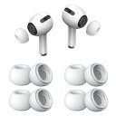 イヤーピース AirPods Pro 第1/2世代対応 4ペア (Mサイズ4ペア) シリコン イヤーチップ 遮音性 フィット感 柔らかい 滑り止め 収納ケース付き