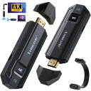 ワイヤレス HDMI 4K 無線 ポータブル 小型 送受信機 2.4G&5G双頻Wifi 最大解像度 4K30Hz 最大50m 66ms超低遅延無線 8台増設可...