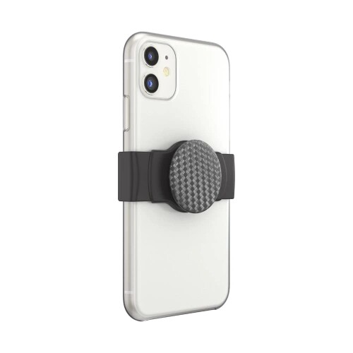 PopSockets Japan - ポップソケッツ ジャパン PopGrip Slide Stretch Black 黒 ウェーブ スライドストレッチ（四角い角） スマホグリップ スタンド