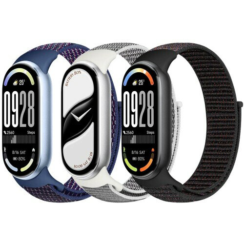 (Acortjl) ナイロン時計バンド Xiaomi Smart Band 10/9/8 と互換性あり 女性 メンズ ソフト 調節可能 通気性 スポーツ ソロル...