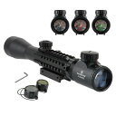 FOCUHUNTER スコープ タクティカルスコープ 3-9X40mm戦術赤/緑2色各五段階サバゲースコープ 統合11 / 20mmピカティニーマウントレール ...