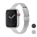 Apple Watchバンド互換性38 mm 40 mm 41mm 42 mm 44 mm 45mm、Apple Watchバンドステンレス製バックル、麦の穂のパターンデザイン、互換性Apple WatchアップルウォッチシリーズSE 7 6 5 4 3 2 1 (42mm/44mm/45mm, シ