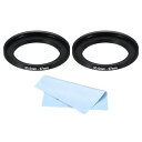 PATIKIL 30.5mm-37mm メタルステップアップリングとクリーニングクロス 2パックのカメラレンズフィルターアダプターリング カメラレンズフード用のアルミニウムフィルターアダプターリン