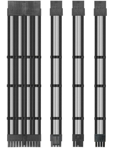 upHere 電源延長スリーブケーブル 500mm PSU 延長ケーブル16AWG高純度銅 ATX/EPS/PCI-E対応 PC/配線整..