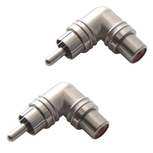 F-Factory RCA L型変換プラグ ピン(RCA)ケーブル L型/L字変換プラグ ビデオケーブル L型/L字変換アダプター /2個セット