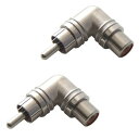 F-Factory RCA L型変換プラグ ピン(RCA)ケーブル L型/L字変換プラグ ビデオケーブル L型/L字変換アダプター /2個セット