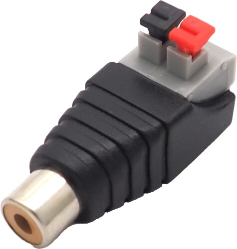 オーディオファン RCA メス - プッシュ式 ジャック スプリング端子 変換 コネクタ