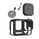 MAXOLA Insta360 Ace Pro 2用シリカゲルカバー保護カバー 傷防止、防塵、耐久性シリコンケース 保護カバー シリコンカバー (ブラックシリカゲルスリーブ)