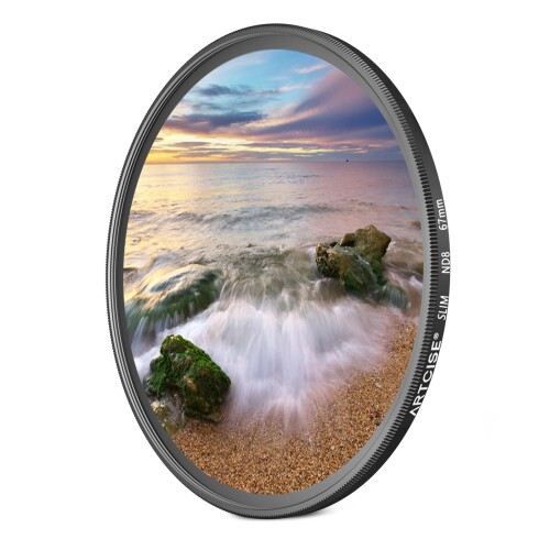 ARTCISE ND8 減光フィルター 72mm 多層コーティング 超薄フレーム 高透過率99.5% 撮影用カメラフィルター 風景撮影 長時間露光 滑らかな水流効果 一眼レフ ミラーレス対応 (72mm)