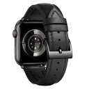 コンパチブルApple Watchバンド レザー 通気性 内側にシリカゲル 42MM/44MM/45MM/46MM/49MM エレガント互?アップルウォッチの 革ベルトスポーツ男女共用 対応iWatch 10/9/8/7/6/5/4/3/2/1/Ultra/SE (ブラッ