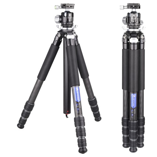 カーボン三脚 ARTCISE 10層カーボンファイバー材質 軽量トラベル三脚 全高1650mm 2024年 デザイン 29mmパイプ径 四段ナットロック式 撮影三脚 三段開脚 一脚伸縮可変式 プロカメラ三脚三脚バ