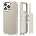 by Spigen シリル iPhone14ProMax 用 ケース MagSafe対応 レザー 磁力 ストラップホール付き 高弾性 耐久性 カメラ保護 Qi充電 ほこりなし アイフォン14プロマックスカバーカジュクMagコレクション(