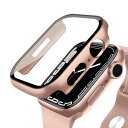 OHMYGD 対応 Apple Watch ケース Series 10/9/8/7/SE2/SE/6/5/4/3/2/1 Ultra2/1 アップルウォッチ カバー ガラスフィルム 一体型 二重構造 Apple Watch カバー 高透過率 指紋防止 傷防止 アップルウォッチ ケー(2)