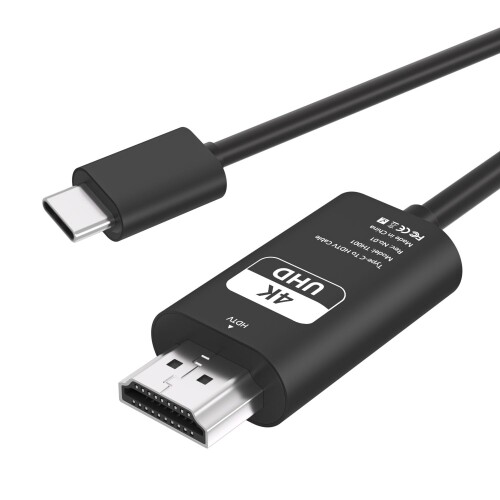 USB Type C HDMI 変換ケーブル - 4M HDMI Type-C 接続ケーブル アダプタ 設定不要 プラグ＆プレイ iPhone 15/16 Pro/MacBook/iPad Pro/Surface/Galaxy 等対応 (DP Alt Mode必須) 【4K@30Hz高画質・遅延なし】最大4K@30Hz(3840×2160)の超高解像度出力に対応し、下位互換(2K/1080P)も完備。最新の高性能チップを採用することで、残像感や信号遅延を大幅に削減しました。映画鑑賞、スポーツ観戦、オンライン会議など、大画面で滑らかかつ鮮明な映像体験を提供。ビジネスとエンターテインメントの両方で圧倒的な臨場感をお楽しみいただけます。 【プラグ&プレイ・設定不要】面倒なドライバーや専用アプリのインストールは一切不要です。便利な HDMI Type-C 接続仕様により、スマートフォンやPCのType-C端子に挿し、テレビやモニターのHDMI端子に繋ぐだけで、瞬時に外部ディスプレイへ映像が出力されます。機械操作が苦手な方でも迷わず簡単に接続でき、テレワークや出張先でもストレスフリーですぐに作業を開始できます。 【幅広い互換性・ ※ご購入前の重要確認】本製品は高性能な HDMI Type-C 変換ケーブルとして、iPhone 15/16 Proシリーズ、MacBook、iPad Pro、Galaxy、Surfaceなど、DP Alt Mode(映像出力機能)対応の機器に幅広く対応し、Thunderbolt 3/4とも互換性を持ちます。 ※重要:本製品は「Type-CからHDMI」への単方向出力専用です。映像出力機能を持たないスマホ(iPhone 16e/17e、Nintendo Switch、一部のXperia/AQUOS/Pixel等)ではご使用いただけません。必ず事前に機器の仕様をご確認ください。 【高耐久素材・優れた放熱性設計】長く安心してご愛用いただけるよう、ケーブル外装には柔軟で経年劣化に強い高品質PVC素材を採用し、過酷な折り曲げテストをクリア。コネクタ部分には放熱性に優れた上質なアルミ合金シェルを使用し、長時間使用時の発熱を効果的に抑制します。内部チップを熱から守ることで、信号の途切れを防ぎ、安定した映像伝送と製品の長寿命化を実現しました。 【12ヶ月保証と万全の日本語サポート】工場出荷前に厳格な品質検査を実施し、お客様に安心の製品をお届けします。ご購入日より12ヶ月間の長期保証が付属。万が一お届けした商品に初期不良がある場合や、接続に関するご不明点がございましたら、いつでもお気軽にお問い合わせください。専任の日本語カスタマーサポートが、迅速かつ丁寧にお困りごとを解決いたします。 商品コード59082306853商品名USB Type C HDMI 変換ケーブル - 4M HDMI Type-C 接続ケーブル アダプタ 設定不要 プラグ＆プレイ iPhone 15/16 Pro/MacBook/iPad Pro/Surface/Galaxy 等対応 (DP Alt Mode必須)型番Aluminum alloy Type-C to HDMI caサイズ4Mカラーブラック※他モールでも併売しているため、タイミングによって在庫切れの可能性がございます。その際は、別途ご連絡させていただきます。※他モールでも併売しているため、タイミングによって在庫切れの可能性がございます。その際は、別途ご連絡させていただきます。