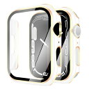 YUGYUG 対応 Apple Watch ケース Series 3/2/1 Apple Watch カバー PC素材 光沢式 アップルウォッチ ケース ガラスフィルム 一体型 日本旭硝子材 二重構造 アップルウォッチ カバー 全面保護 強化ガラ(2)