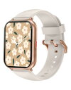 RUIMEN スマートウォッチ 通話機能付き レディース Smart Watch iPhone アンドロイド対応 女性生理周期管理 歩数計 腕時計 着信通知 懐中電灯 天気予報 音楽制御 IP68防水 長持ちバッテリー スト(2)