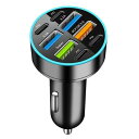 BOOLINN カーチャージャー,シガーソケット usb 車用急速充電器 リングライト付き iphone16/iPhone 15iPhone 14/13/12/...