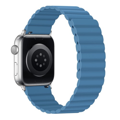 シリコン磁気アップルウォッチ バンド コンパチブル Apple Watch バンド 49mm 45mm 44mm 42mm 41mm 40mm 38mm Ultra2 Ultra シリーズ9 8 7 6 5 4 3 2 1 SE 、強力な磁気閉鎖を備えた調整可能なバンド iWatch用 (38m