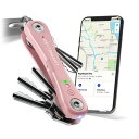 KeySmart iPro - Apple Find Myアプリと互換性あり - 紛失した鍵を見つけるためのスマートな鍵オーガナイザー キーチェーンホルダー コンパクトで追跡可能なキーチェーン LEDフラッシュラ