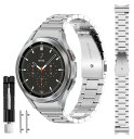 (ALUBES) for Galaxy Watch/classic 6 5 4 交換バンド ステンレス製 交換ベルト 無隙間 ギャラクシー ウォッチ バンド 交換簡単 調整工具付き 20mm (シルバー)(2)