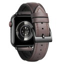 コンパチブルApple Watchバンド レザー 通気性 内側にシリカゲル 38mm 40mm 41mm エレガント互?アップルウォッチの 革バンド 男女共用 対応iWatch(ブラウン/ブラックバックル)