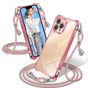 iPhone 11 Pro ケース クリア ショルダー 耐衝撃 iPhone11Pro カバー クロスボディショルダー 透明 アイフォン11Pro カバー 電気メッキ加工 ファッション設計 長さ調整 TPUスマホ ポータブル 落下(2)