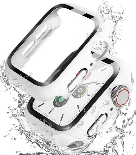 Apple Watch 7用 ケース ガラスフィルム 一体型 41mm アップルウォッチ保護カバー 全面保護 防水 防塵 PC素材 タッチ感良好 高透過率 指紋防止 衝撃吸収