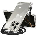 iPhone 16 Pro 用 ケース クリア ショルダー iPhone16pro 用 スマホケース アイフォン16Pro カバー 肩掛け 斜めかけ 縄掛けケース 透明 TPU 薄型 軽量 耐衝撃 携帯ケース 紐付き 斜めがけ 織りスト