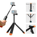 AFAITH カメラ自撮り棒 GoPro用 ミニ三脚 カメラ三脚 フローティンググリップ ダイビング撮影用 深水防護 3段伸縮 陸海両用セルカ棒 1/4インチネジ穴 多機能 軽量 滑り防止 手?付き 紛失防