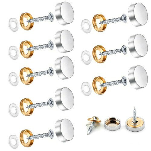 Wopanxye 8個入り 飾りビス 化粧ビス 鏡止め 銅製 化粧鏡キャップ ねじ装飾キャップ ビス用キャップ 表..