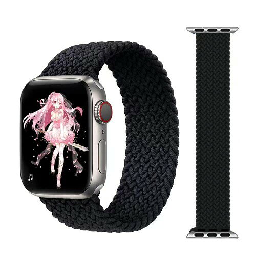 コンパチブル apple watch アップルウォッチ用バンド iwatch 柔らかいシリコーン糸混紡リサイクルヤーン素材 ブレイデッドソロループ 編組バンド apple watch ultra3/ultra2/ultra/10/9/8/7/6/5/4/3/2/1/SEに