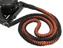 INPON カメラストラップ パラコード編み ネックストラップ ショルダーストラップ 丸リング/リングカバー付き 一眼レフ/ミラーレスカメラ用 ブラック/ブラウン 線径13mm 全長105cm