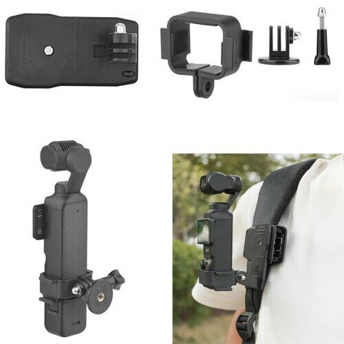 DJI OSMO POCKET 3 対応 バックパッククリップ 360 度回転バックパック クリップ クランプ マウント,コールドシューグルーブ付き,フィルライト取り付け可能,Gopro Hero 12 11 10 9 8 7 6 5 4対応