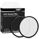 H&Y ブラックミスト 82mm EVO ブラックプロミスト 1/2 フィルターキット マグネット式 ねじ込み式両対応 薄枠 帯電防止 防汚 撥水 防傷 EB2...