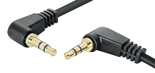 [ファイ]3.5mm ステレオミニプラグケーブル 60cm(L型-L型 オス-オス) オーディオケーブル 0.6m VM-4046