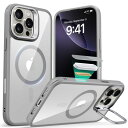 ESR iPhone 16 Pro Max ケース MagSafe対応 カメラコントロール 隠しスタンド 調整可能 ワイヤレス充電対応 米軍MIL規格 耐衝撃 傷防止 軽量 スマホケース 高い透明度 いphone16pro max ケース Classicシ