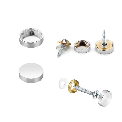 Wopanxye 12個入り 飾りビス 化粧ビス 鏡止め 銅製 化粧鏡キャップ ねじ装飾キャップ ビス用キャップ ..