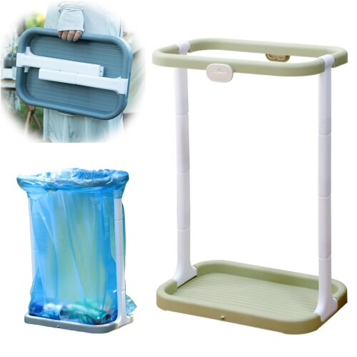 (pronala)ゴミ袋ホルダー 横開き 折りたたみ式収納 W38×D26×H41-54cm高さ調整可能 ゴミ袋スタンド ゴミ..