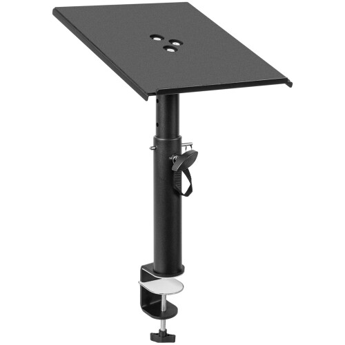 BQKOZFIN スピーカースタンド クランプ 卓上 小型 高さ28〜39cm 角度0°~12° 調整可能 天板30×23.5cm 耐..